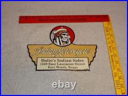 Vintage 1948 Indian Motorcycles Sales+ Service Porcelain Metal Gasoline Oil Sign