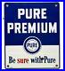 Vintage 1948 Pure Gasoline Porcelain Sign Gas Station Pump Motor Oil Service