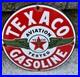Vintage 1949 Dated Texaco Aviation Tested Gasoline Wings Porcelain Sign Gas Oil