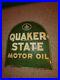 Vintage 1950's 1956 Quaker State Motor Oil 2-Sided Tombstone Sign, Large, Heavy