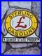 Vintage 1950's Sterling Gasoline Porcelain Sign 8. ×7.5