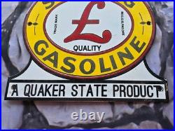 Vintage 1950's Sterling Gasoline Porcelain Sign 8. ×7.5