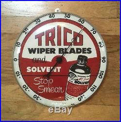 Vintage 1950's Trico Wiper Blades Thermometer Garage Service Station Gas Oil