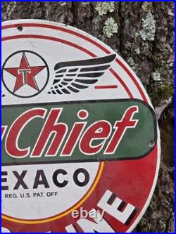Vintage 1950s Texaco Sky Chief Gasoline Porcelain Gas Station Pump Sign Nice 12 Vintage 1950s Texaco Sky Chief Gasoline Porcelain Gas Station Pump Sign Nice 12