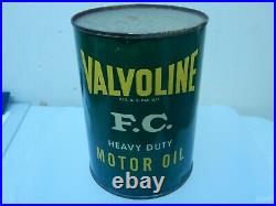 Vintage 1951 Valvoline Motor Oil Quart Metal Can Full Early Freedom Can Scarce