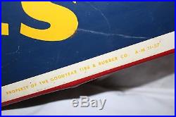 Vintage 1957 Goodyear Tires Tire Gas Station Oil 28 Metal Sign
