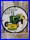 Vintage 1957 John Deere Porcelain Sign Intl Harvester Farm Tractor Gas Oil Girl