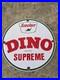 Vintage 1957 Sinclair Dino Supreme Gas Station Porcelain Sign 12