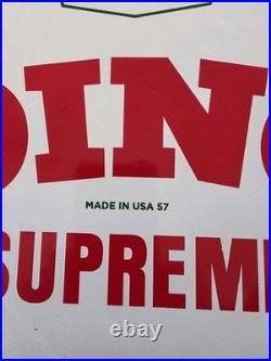 Vintage 1957 Sinclair Dino Supreme Gas Station Porcelain Sign 12