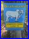 Vintage 1958 Brahmans American Breeders Association Porcelain Enamel Sign Texas