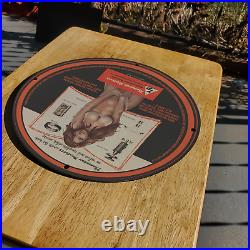 Vintage 1959 Thompson Products''TRW Inc.'' Porcelain Gas & Oil Metal Sign