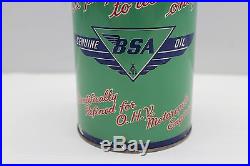 Vintage 1960's BSA 20W40 Oil Can Factory Sealed Triumph Norton Sign Advertising