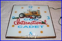 Vintage 1960's IH International Harvester Tractor Gas Oil 15 Lighted Clock Sign