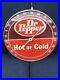 Vintage 1960s Dr Pepper Soda Pop Gas Oil 12 Metal & Glass Thermometer SignNice