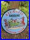 Vintage 1963 Dated Atlantic Gasoline Jetsons 12 Porcelain Sign Car Gas Oil