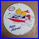 Vintage 1964 Esso Boy Girl Sh Old Us Gasoline Oil Gas Pump Enamel Porcelain Sign