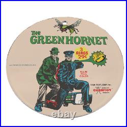 Vintage 1966 The Greenhornet Rings Porcelain Gas Oil 4.5 Sign