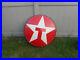 Vintage 1980s 34 Round Lighted Texaco Sign, Oil & Gas Advertising Sign