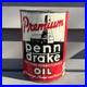 Vintage 1Qt Premium Penn Drake Motor Oil Tin Can Advertising FULL CAN/CONTENTS