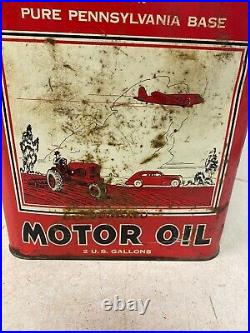Vintage 2 Gallon Super-Lube Motor Oil Can