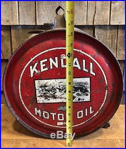 Vintage 20s-30s Original KENDALL Motor Oil 5 Gallon Rocker Can Factory Graphics