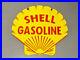 Vintage 25 Shell Double Sided Porcelain Sign Car Gas Truck Gasoline Oil