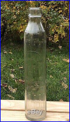 Vintage 30s 100% Original SHELL PENN Motor Oil Gas Station Quart Glass Bottle