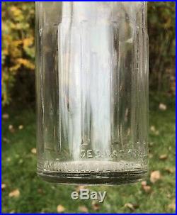 Vintage 30s 100% Original SHELL PENN Motor Oil Gas Station Quart Glass Bottle