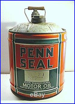 Vintage 5 Gal. Penn Seal Oil Can-quaker State Oil Refining Corp. Oil City, Penn