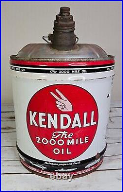 Vintage 5 Gallon Kendall Oil Can