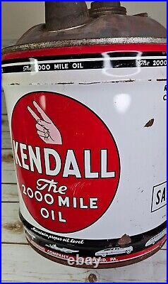 Vintage 5 Gallon Kendall Oil Can