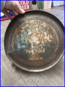 Vintage 5 Gallon Pure Tiolene Motor Oil Advertising Gas Station Rocker Can
