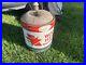 Vintage 5 Gallon WOLF'S HEAD Motor Oil Can Advertising Can