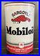 Vintage 5 Qt Gargoyle Mobiloil Motor Oil Tin Can Gas Service Station Advertising
