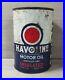 Vintage 5 Quart Havoline Texas Oil Motor Oil Advertising Tin Garage Gas Station