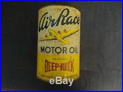 Vintage 5Qt DEEP ROCK AIR RACE MOTOR OIL CAN. 5 QT AIR RACE