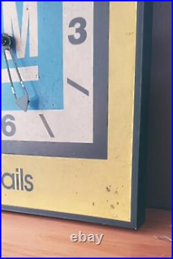 Vintage 60s 70s Original GM Dealership Sign Clock Display Double Sided Chevrolet