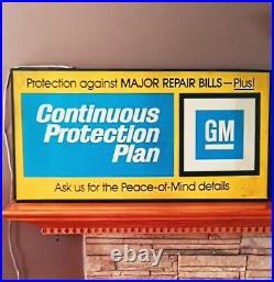 Vintage 60s 70s Original GM Dealership Sign Clock Display Double Sided Chevrolet