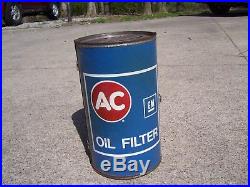 Vintage 70s GM AC DELCO promo oil filter trunk picnic grill can chevy pontiac