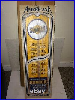Vintage 80's/90's MIB Mint Blue Sunoco Thermometer, Anty-Nok Gas, Motor Oil, Taylor