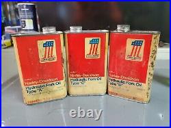 Vintage AMF Harley Davidson Hydraulic Fork Oil One Pint Metal Oil Can FULL NOS