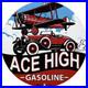 Vintage Ace High Gasoline Porcelain Sign Dealership Gas Station Plabe Motor Oil