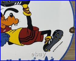 Vintage Adidas Porcelain Sign All Stars Soccer Gas Oil Disney Goofy Samba