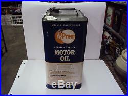 Vintage Advertising A-prem 2 Gallon Service Station Oil Can 627-y