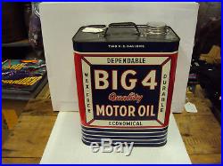 Vintage Advertising Big 4 2 Gallon Service Station Oil Can 961-y