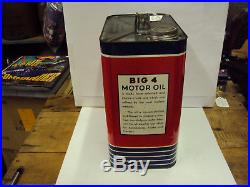 Vintage Advertising Big 4 2 Gallon Service Station Oil Can 961-y