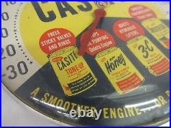 Vintage Advertising Casite Round Thermometer Gas Oil Automobilia 894-q