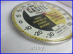 Vintage Advertising Casite Round Thermometer Gas Oil Automobilia M-727