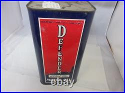 Vintage Advertising Defender Motor Oil 2 Gallon Tin Great Cond C-622