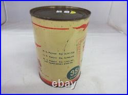 Vintage Advertising Fleet-wing Motor Oil One 1 Quart Tin Can Empty C-271